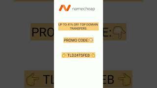 UP TO 41% OFF TOP DOMAIN TRANSFERS|PROMO CODE|#promocodes#coupon#namecheap#namecheap_promo_code