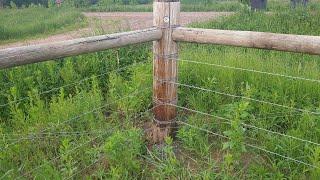 Building a fence that will last a lifetime! The right way to do barbed wire