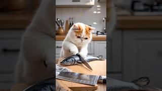 "AI-Generated Catfish Cooking Magic: A Futuristic Recipe You Won't Believe!"#ai #cuteanimal #short