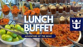 Royal Caribbean lunch buffet on Adventure of the Seas 4K