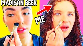 I COPIED MADISON BEER MAKE UP TUTORIAL (shocking) w/ Sabre Norris w/The Norris Nuts