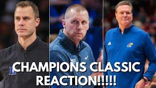 Champions Classic REACTION: Kentucky's STATEMENT WIN OVER DUKE + Kansas takes care of Michigan State