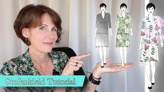 DIY Fashion: Wie man ein Stufenkleid mit dreiviertel Ärmel selbst näht