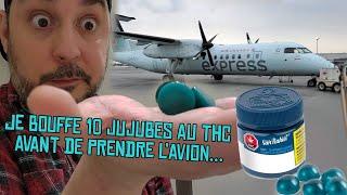 Je bouffe 10 jujubes au THC avant de prendre l'avion! SAN RAFEL Blaspberry gummies framboise bleu