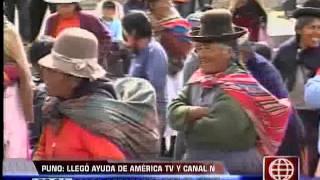 América Noticias - América Noticias y Canal N llevaron ayuda a afectados por el frío en Puno