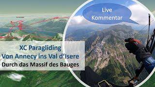 XC #Paragliding - #Annecy ins Combe de Savoie /Isere - durchs Massif des #Bauges