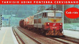 Linea Tarvisio Udine Pontebba Carnia Cervignano Ferrovie dello Stato anni 90 locorama Italy cab ride