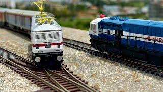 Head On !! HO Scale Rajdhani and Humsafar Trains 