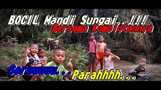 BOCIL Mandi Sungai Bersama Komplotannya..‼️#BocilGokil #bolang #anakkampung #mandisungai