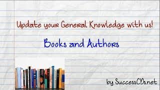 General Knowledge Question Answers on Books and Authors