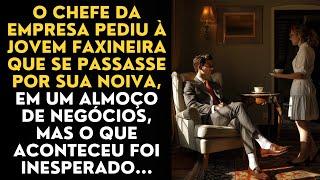 O Chefe da Empresa Pediu à Jovem Faxineira Que se Passasse Por Sua Noiva, Em Um Almoço de Negócios.