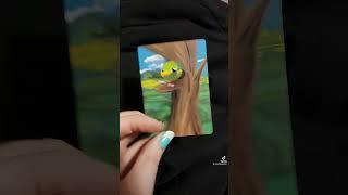 Another attempt at painting on a card #artistsoftiktok #pokemon #pokemonart #cardalter #natu