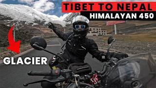 Riding my HIMALAYAN 450 next to a Glacier in TIBET