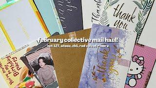 february collective kpop mail haul!  nct 127, red velvet, ateez + zb1