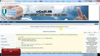 UMPLib - How to access e ColLIB collection