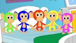 Five Little Monkey Nursery Rhyme | Kids Songs | Rhyme