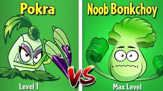 BONKCHOY Level 20 Vs POKRA Level 1 - Who Will Win? - PvZ 2 Plant Vs Plant