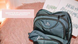 WHAT'S IN MY BACKPACK | Future Nurse Destiny