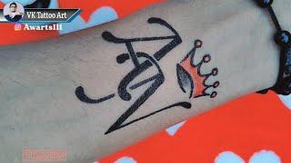 AN letter tattoo | Couple tattoo  | How to make tattoo with pen | A N letter tattoo | tattoo