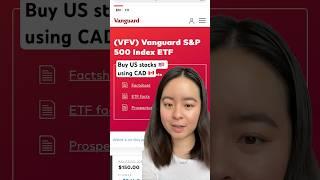  What is VFV? Explained in 1 min! Invest in US stocks using CAD  #vfv #voo #canadafinance