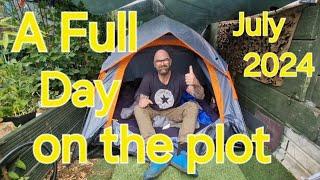 A Full Day on the Plot. Potato Reveal and Fire. Dave's Allotment Garden. July 2024