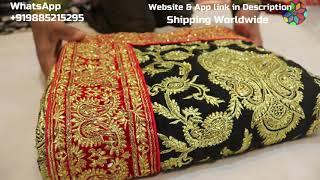 AR-1446 “The Black Orlov” Premium Designer Saree||Rangoli||Zari Embroidery||Acrylic Stones|Cut Glass