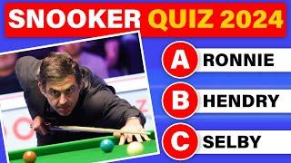 How Much Do You REALLY Know About Professional Snooker  