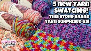 Yarn Swatch Time! This Affordable Store Brand Yarn Surprised Us! Loops & Threads Soft Classic!