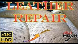 Leather Seat Repair with using  Vinyl and leather repair kit | RESTORE | ALIMECH