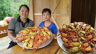 How to Harvest Crabs in Suoi Stream & Prepare dishes from stone crabs