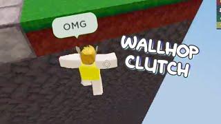 I Did EZJCAT2'S WALLHOP CLUTCH (Roblox Bedwars Clutches Day 1)