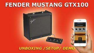 FENDER MUSTANG GTX100 Smart Guitar Amp | Unboxing / Setup / Demo