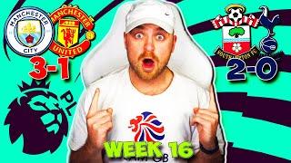 PREMIER LEAGUE 2024/25 WEEK 16 PREDICTIONS & TIPS | MAN CITY VS UNITED, SPURS VS SOUTHAMPTON & MORE!