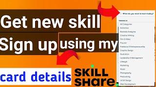 Create Skillshare Premium Account from my account and get access ( with live proof)