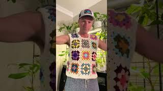 I made a thing! ️ #crochet #grannysquare #tanktop #guyswhocrochet #URBANFARMBOYS