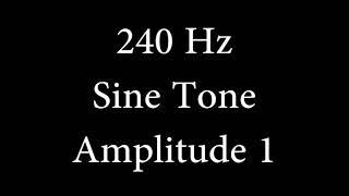 240 Hz Sine Tone Amplitude 1