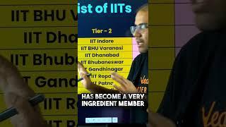 IITs Tier List  | Best IITs Ranked | #iit #iitjee #jee