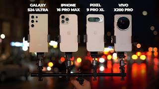 Night Camera Battle: Vivo X200 Pro vs iPhone 16 Pro Max vs Pixel 9 Pro XL vs Galaxy S24 Ultra!