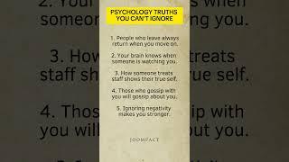 PSYCHOLOGY TRUTHS YOU CAN'T IGNORE