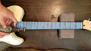 Guitar Fretboard Clean and Fret Polish, Squier Telecaster #clean #satisfying