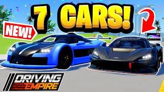 7 NEW Cars & Update In Driving Empire!