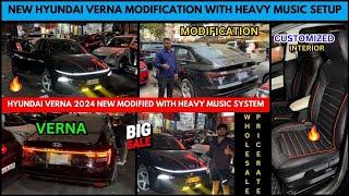 2024 Hyundai Verna Modification  Alpine Heavy Music Setup  Dzire 2024 modification #verna