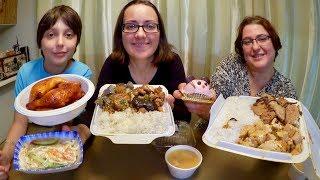 Chinese Food Take Out, BBQ Chicken And Mouse Mousse Cake | Gay Family Mukbang (먹방) - Eating Show