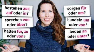 Verben mit mehreren Präpositionen: Kennst du die Unterschiede? (Deutsch B2/C1)