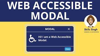 How To Make a Modal Web Accessible(with ARIA & Javascript)? | Digital Accessibility Tutorial