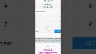 pin clock, OpenTimeClock.com #timeclock #timetracking #attendance #employees #payroll #hours
