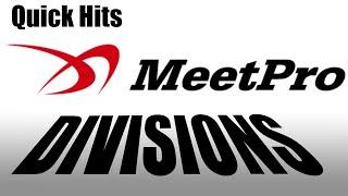 Quick Hits - Divisions in MeetPro