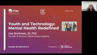 A Clinical Intensive on Youth and Technology: Mental Health Redefined