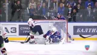 Юдин спасает ворота СКА / Yudin deflects Wolski's shot with his legs