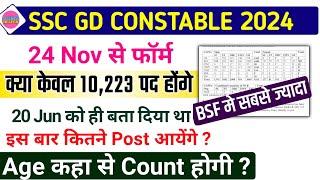 SSC GD Form Start 24 Nov, 32000 से ज्यादा पद | SSC GD New Vacancy 2023-24 | SSC GD Age Limit Kaha Se